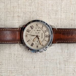 Mens Fossil leather watch